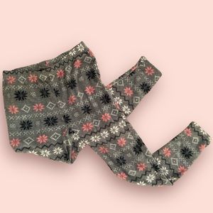 2 for $10! Pink white and grey gray seasonal holiday winter joggers sleep pants
